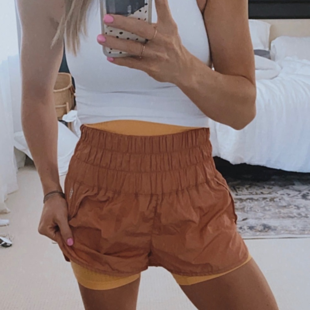 FREE PEOPLE The Way Home Short, Brushed Apricot, M